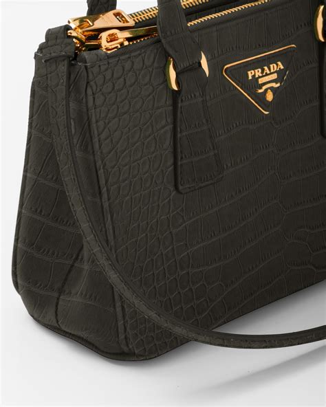 Prada Galleria Crocodile Leather Mini